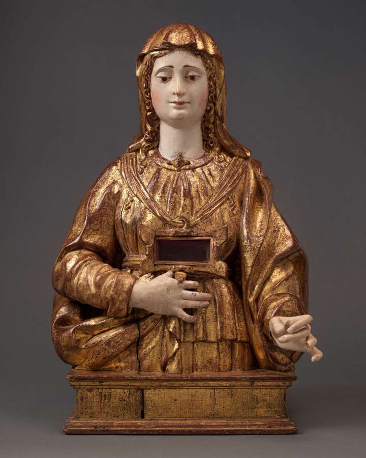 A Reliquary Bust Female Saint